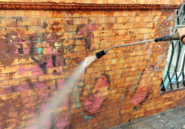 Brick Graffiti Cleaning in Hendersonville