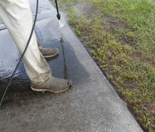 Concrete Slab Powerwashing in Hendersonville